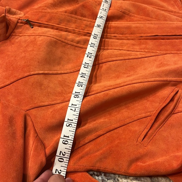 Tribal SZ 16 suede zipper jacket orange color - Picture 9 of 9